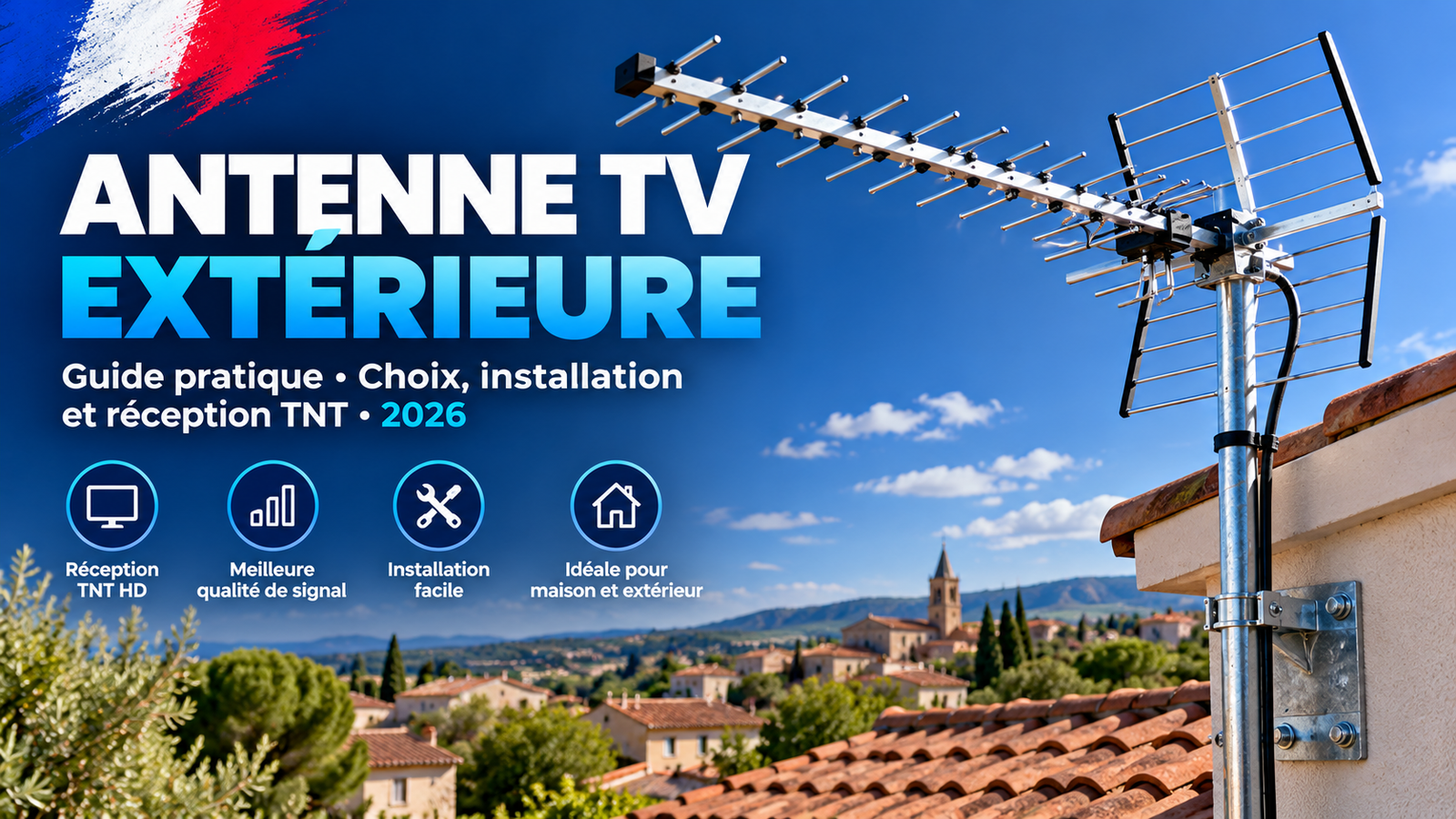 Antenne TV extérieure : guide de choix, installation et réception TNT en 2026