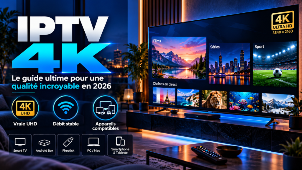 IPTV 4K : guide pour vérifier la résolution UHD, le débit Internet et la compatibilité des appareils