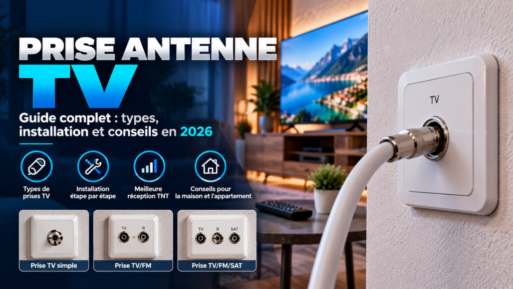 Prise antenne TV : types de prises murales, branchement coaxial et conseils pour améliorer la réception TNT